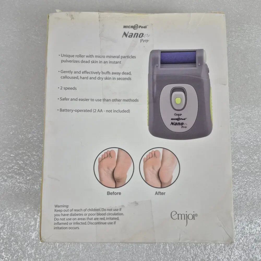 Emjoi Micro-Pedi Nano Pro Callus Remover – Electric Foot File Pedicure Tool NOB